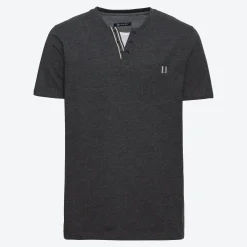 Herren NKD Herren-T-Shirt mit Henley-Kragen