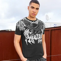 Herren NKD Herren-T-Shirt mit Strasssteinen