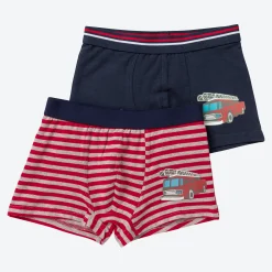 Kinder NKD Jungen-Retroshorts mit Feuerwehr-Aufdruck, 2er-Pack