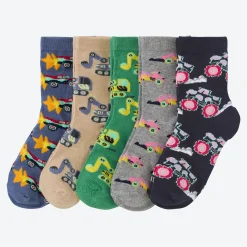 Kinder NKD Jungen-Socken mit Baumwolle, 5er Pack