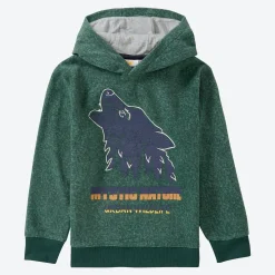 Kinder NKD Kinder-Jungen-Fleece-Hoodie mit Wolfs-Aufdruck