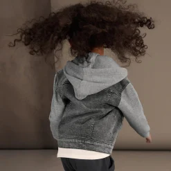 Kinder NKD Kinder-Jungen-Jeansjacke mit Kapuze