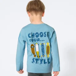 Kinder NKD Kinder-Jungen-Langarmshirt mit Skateboard-Motiven