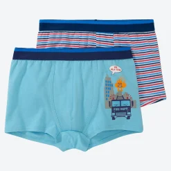 Kinder NKD Kinder-Jungen-Retroshorts mit Muster, 2er-Pack