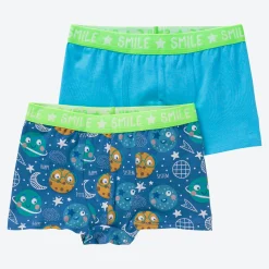 Kinder NKD Kinder-Jungen-Retroshorts mit Kontrastbund 2er-Pack