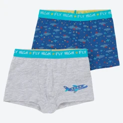 Kinder NKD Kinder-Jungen-Retroshorts mit Print, 2er-Pack
