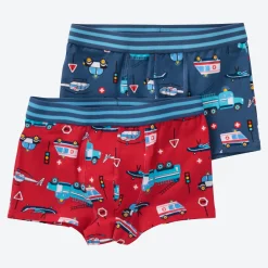Kinder NKD Kinder-Jungen-Retroshorts mit verschiedenen Designs, 2er-Pack