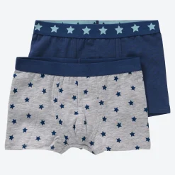 Kinder NKD Kinder-Jungen-Retroshorts mit Sternen-Aufdruck, 2er-Pack