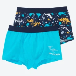 Kinder NKD Kinder-Jungen-Retroshorts mit Kontrastbund, 2er-Pack