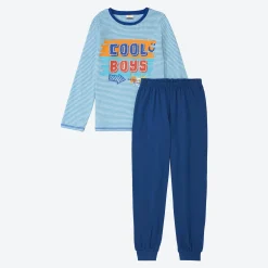 Kinder NKD Kinder-Jungen-Schlafanzug mit Ringelshirt