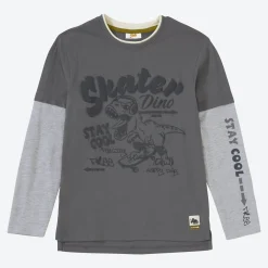 Kinder NKD Kinder-Jungen-Shirt mit Dinosaurier-Aufdruck