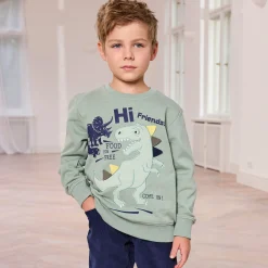 Kinder NKD Kinder-Jungen-Sweatshirt mit Dino-Applikation