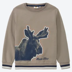 Kinder NKD Kinder-Jungen-Sweatshirt mit Elch-Druck