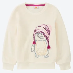 Kinder NKD Kinder-Mädchen-Fleeceshirt mit Pailletten