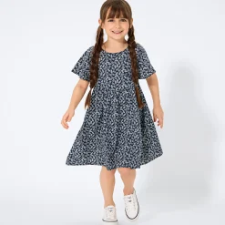 Kinder NKD Kinder-Mädchen-Kleid aus Baumwolle