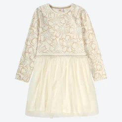 Kinder NKD Kinder-Mädchen-Kleid mit Glitzerband