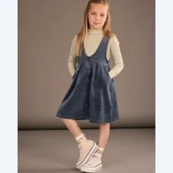 Kinder NKD Kinder-Mädchen-Kleid mit Knöpfen