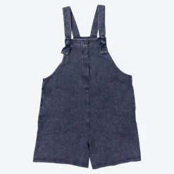 Kinder NKD Kinder-Mädchen-Latzshorts mit Jeanswaschung