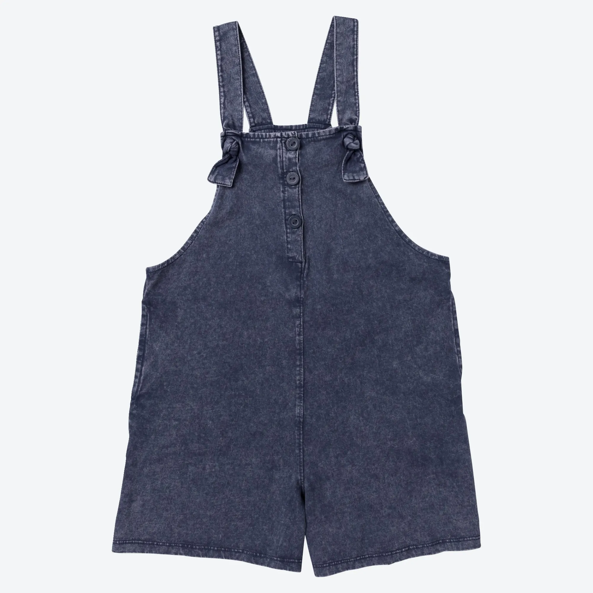 Kinder NKD Kinder-Mädchen-Latzshorts mit Jeanswaschung
