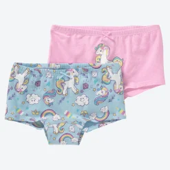 Kinder NKD Kinder-Mädchen-Panty im Einhorn-Design, 2er-Pack