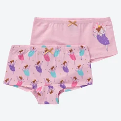 Kinder NKD Kinder-Mädchen-Panty mit Druck, 2er-Pack