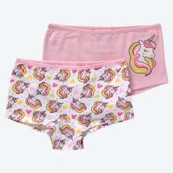 Kinder NKD Kinder-Mädchen-Panty mit Einhorn-Motiv, 2er-Pack