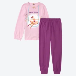 Kinder NKD Kinder-Mädchen-Pyjama mit Druck, 2-teilig