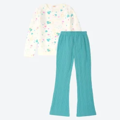 Kinder NKD Kinder-Mädchen-Set mit Bootcut-Leggings, 2-teilig