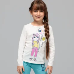 Kinder NKD Kinder-Mädchen-Shirt mit Frontaufdruck