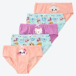 Kinder NKD Kinder-Mädchen-Slips aus Baumwolle, 5er-Pack