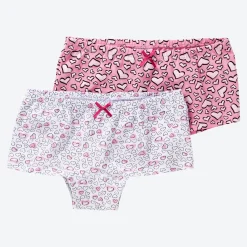 Kinder NKD Kinder-Mädchen-Slips mit Herz-Motiv, 2er-Pack