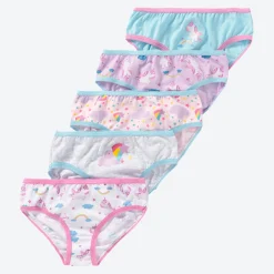 Kinder NKD Kinder-Mädchen-Slips mit verschiedenen Designs, 5er-Pack