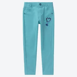 Kinder NKD Kinder-Mädchen-Sweatleggings mit Pailletten Applikation