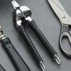NKD Knoblauchpresse mit rostfreiem Edelstahl, ca. 19,5 x 4 x 4 cm