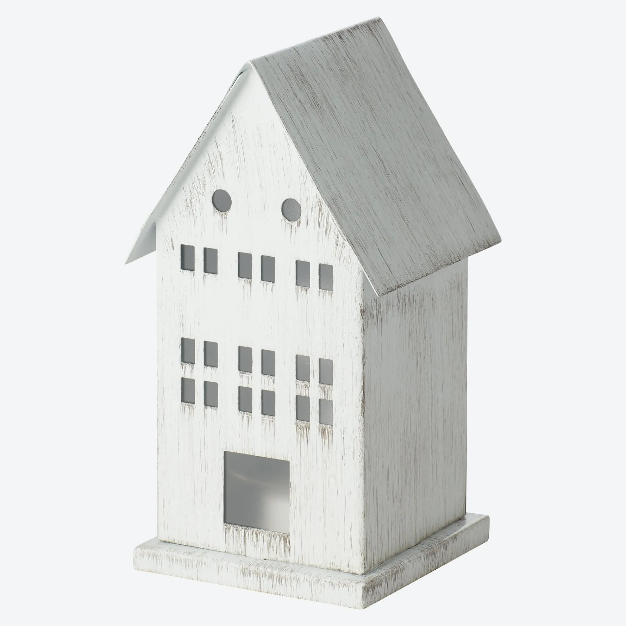 NKD LED-Haus aus Metall, ca. 7x7x15,5cm
