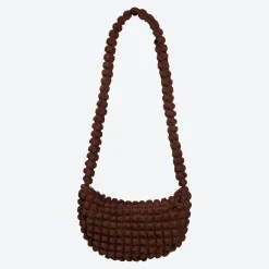 Damen NKD Seersucker Damen-Handtasche mit Halbmond-Form