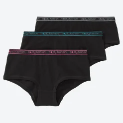Damen NKD Teener-Hipster-Panty mit Neonbund, 3er-Pack
