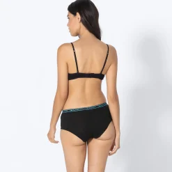 Damen NKD Teener-Hipster-Panty mit Neonbund, 3er-Pack