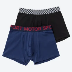 Kinder NKD Teener-Jungen-Retroshorts mit Kontrastbund, 2er-Pack