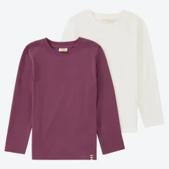 Kinder NKD Unisex-Kinder-Langarmshirt, 2er-Pack