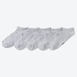 Damen NKD Unisex-Sneaker-Socken mit Belüftungs-Struktur, 5er-Pack