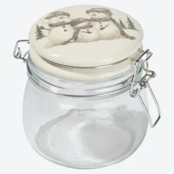 NKD Vorratsglas mit Schneemann-Motiv, ca. 13x11x11,5 cm